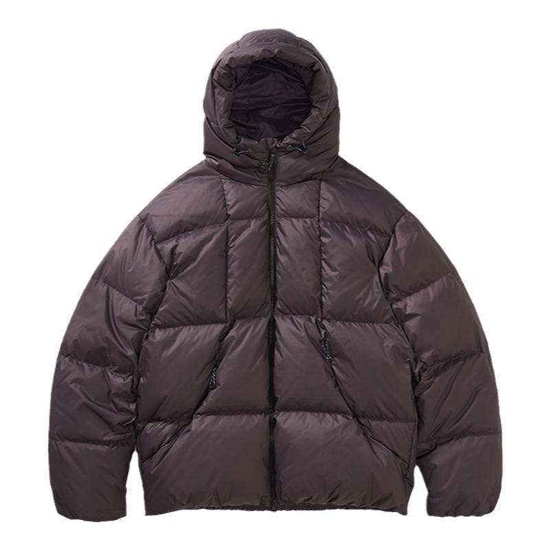 714street隐拉分割线连帽羽绒服