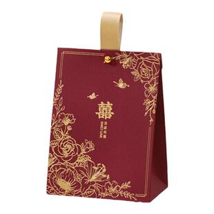 结婚喜糖盒高级感婚礼专用喜糖袋2026新款装糖果盒订婚小礼盒空盒