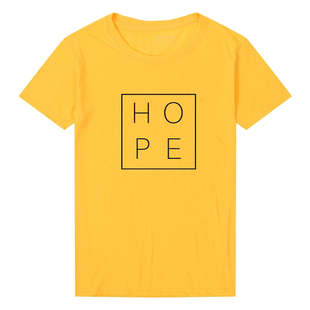 Hope Box Religious Christian T Shirt简约字母印花夏季T恤上衣