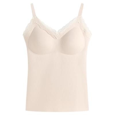 猫人德绒保暖背心女带胸垫