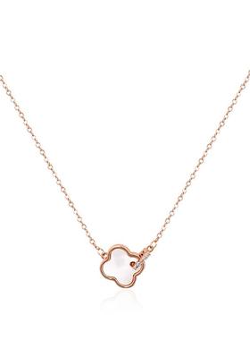 Chomel精致贝母四叶草吊坠项链