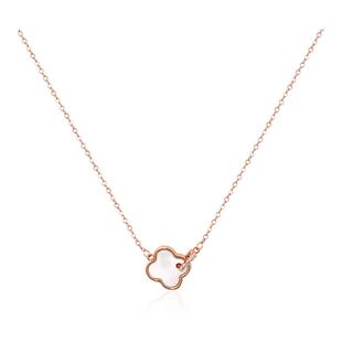 Chomel新加坡官方简约贝母四叶草吊坠项链3513七夕礼物生日送女友