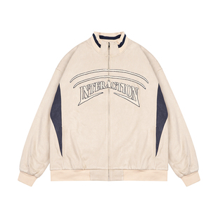 FEAROM刺绣棉服复古美式街头国潮情侣复古棒球服夹克情侣厚外套