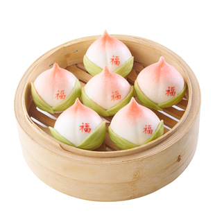 千味央厨福寿满堂寿桃包豆沙馅包子早餐半成品速食宴席老人生日