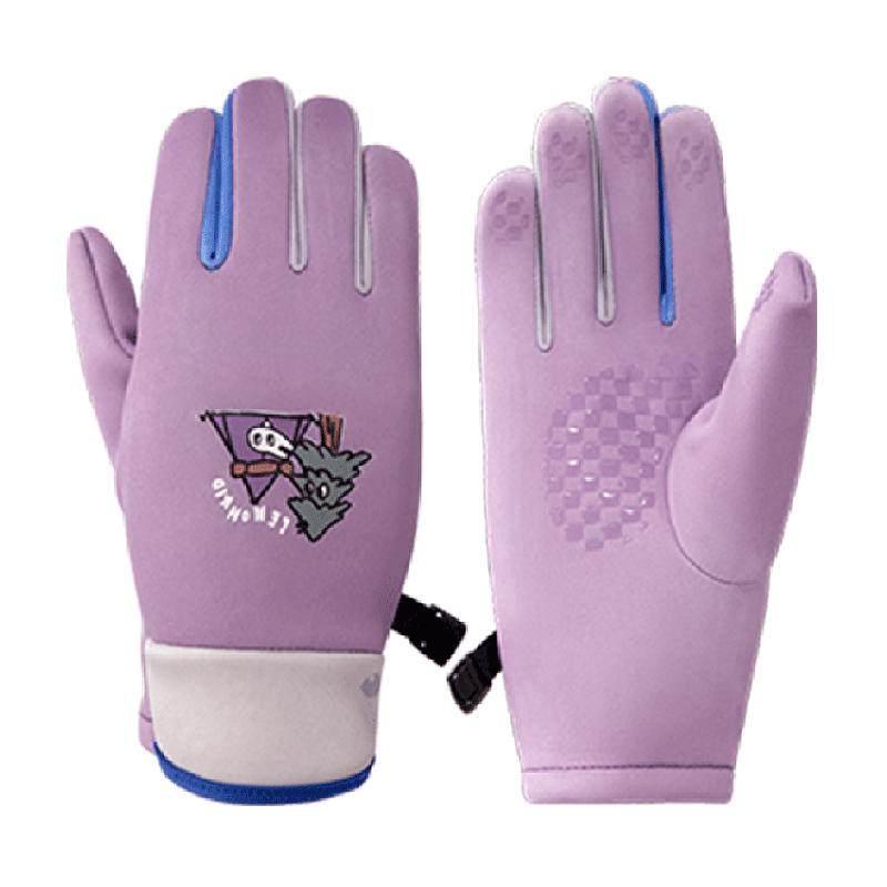 加绒防泼水儿童保暖手套防风防寒秋冬季3-12岁男女童户外骑行运动