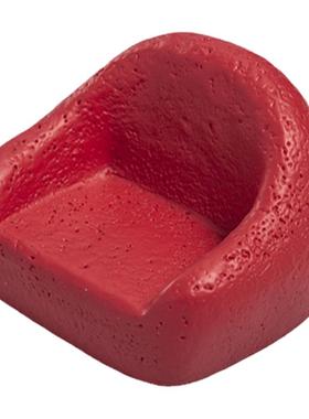 欧式复古单人红皮沙发摆件树脂工艺品迷你家居装饰少女心房间布置