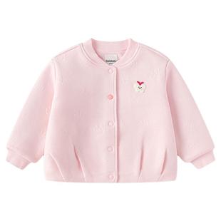 巴拉巴拉童装宝宝外套女童棒球服花苞造型2025新款秋装萌时尚潮酷