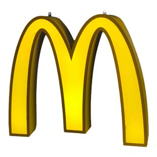 麦当劳招牌发光字logo灯箱可定制led灯箱m记周边桌面房间摆设装饰