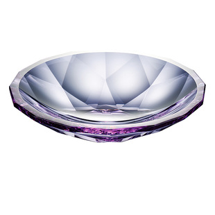 轻奢K9水晶玻璃水果盘精致钻面干果盘客厅茶几摆放零食糖果茶点盘