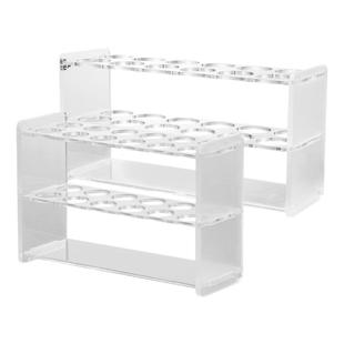 有机玻璃比色管架试管架单/双排6孔 12孔玻璃试管花架10ml 25ml