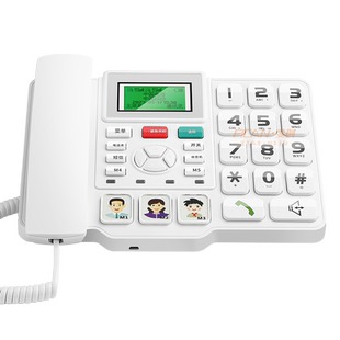 全网通4G无线插卡电话机家用老人固话座机紧急求助大按键大声音