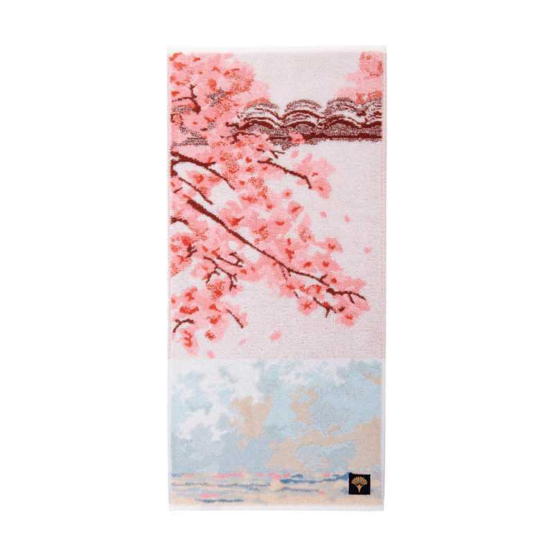 洁玉桃倚春涧毛巾大师艺术系列