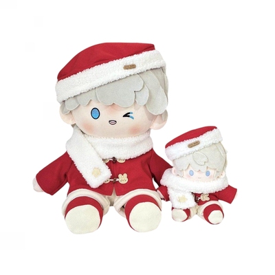 兔呆呆20cm40cm一翻赏体坐姿棉花娃娃衣四十厘米新年春节衣服公仔