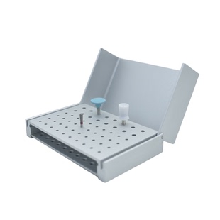 牙科金属56孔高速低速车针架消毒盒可高压灭菌口腔设备工具材料