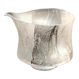 不亦室王沁-白纯叠影公道手作玻璃公道杯灯工玻璃 茶海分茶器