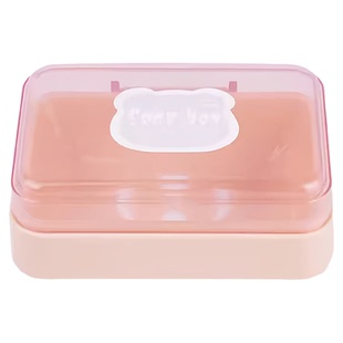 透明翻盖创意肥皂盒带盖沥水盒旅行家用宿舍皂盒卫生间阳台香皂盒