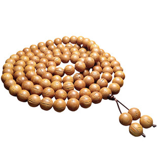 桃核光珠手持手串精品108天然野生正圆脑纹配饰佛珠文玩车挂项链