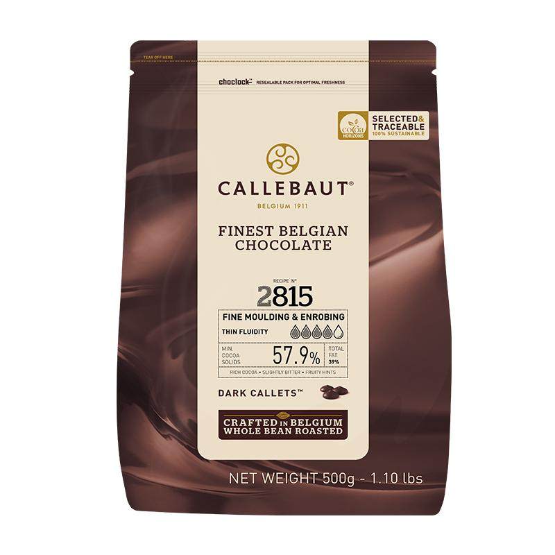 嘉利宝57.9%黑巧克力豆500g