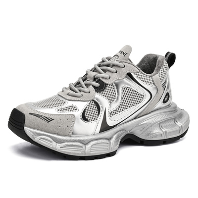 达芙妮厚底老爹鞋女款加绒银色