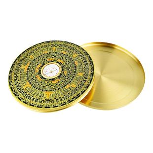 黄铜罗盘罗经仪高精度专业风水测量精确圆罗盘指南针便携工具摆件