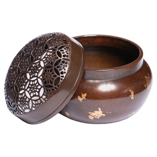 正念苏工名家金全福制点金小圆手炉手工纯铜家用室内沉香檀香熏香