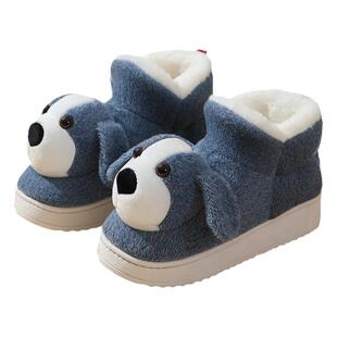 2025新款冬季加绒加厚保暖棉鞋女款居家可爱棉拖鞋包跟产后月子鞋