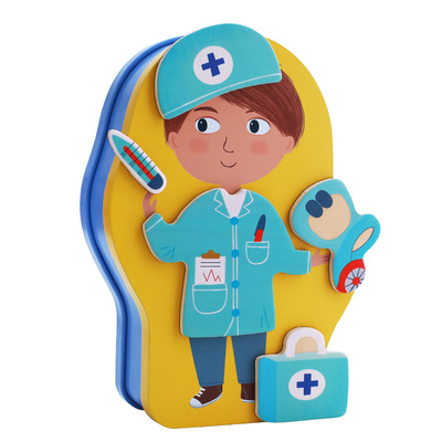 Djeco职业变装益智玩具磁性拼图