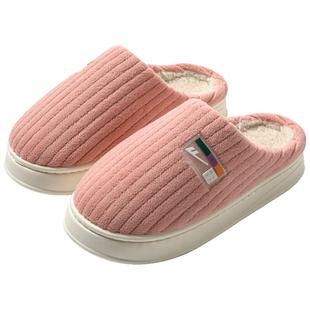 回力棉拖鞋男士秋冬季厚底防滑保暖居家室内情侣一对毛拖鞋女冬天