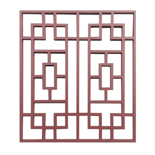 中式铝合金窗花格栅烤漆焊接花窗格仿古木纹铝窗花防盗网栏杆定制