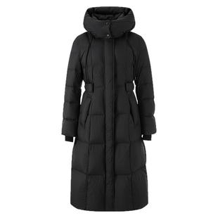 MOUSSY 2026早春新品长款保暖收腰连帽90羽绒服女028JSC30-1049