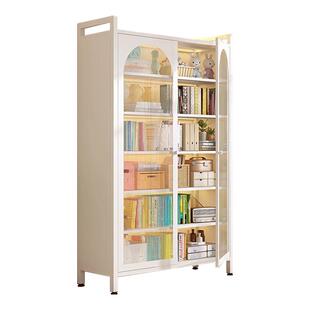 【新品】奈高铁皮书柜储物柜一体钢制带门书架家用铁艺防尘置物柜