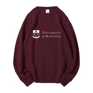 曼尼托巴大学 圆领卫衣University of Manitoba曼大纪念品外套绒