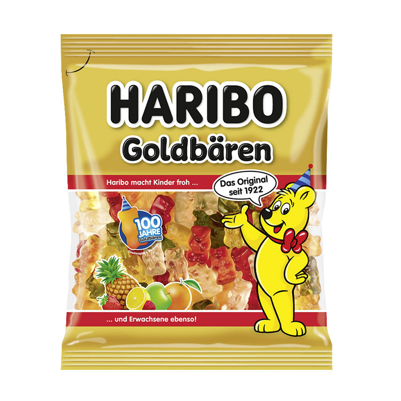 德国进口Haribo哈瑞宝金熊软糖网红儿童零食酸味水果橡皮糖果汁糖