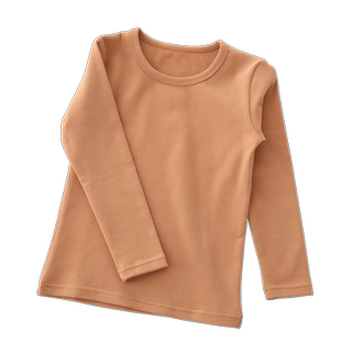 儿童打底衫男童纯棉加厚上衣女童白色内穿保暖棉毛衫宝宝低领秋衣