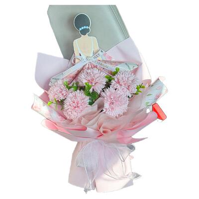 diy仿真玫瑰有钱花情人节花束生日礼物送老婆女朋友惊喜仪式感花