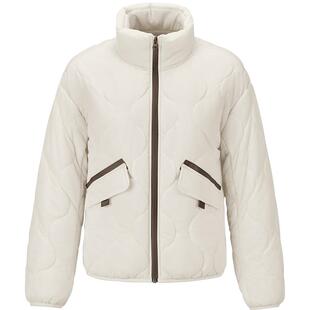 斯凯奇2025秋冬季女棉外套立领保暖梭织运动外套柔软舒适保温防风