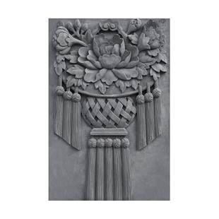 中式仿古砖雕四合院门楼装饰挂件浮雕灯笼花牌坊新中式青砖