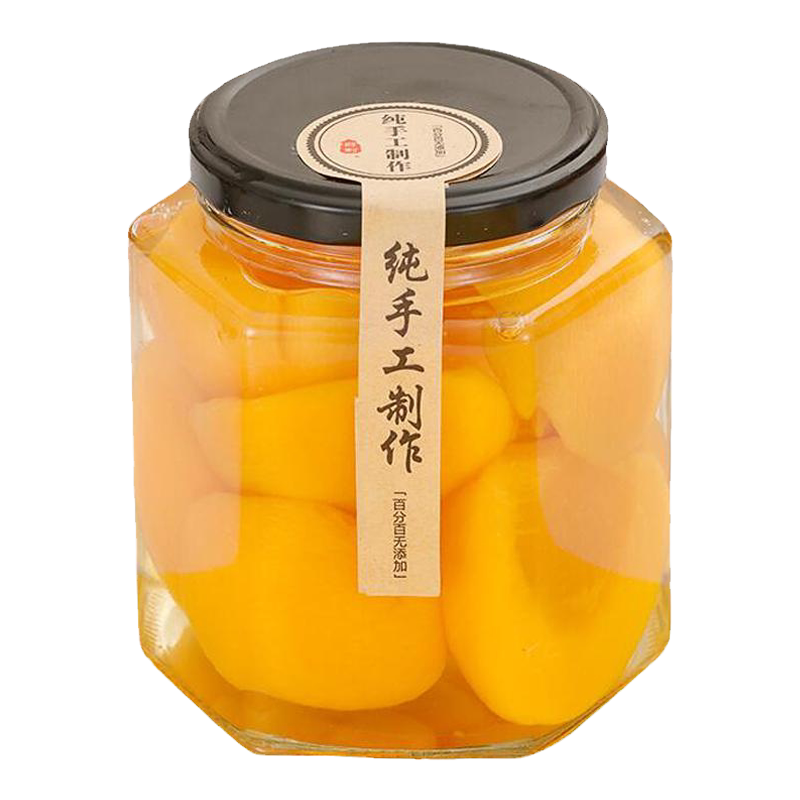 玻璃瓶蜂蜜瓶六棱罐头玻璃瓶子密封罐带盖小大号食品级六角果酱瓶
