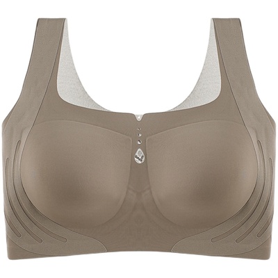 甜觅大码2024秋季胖妹妹300斤大胸显小精致简约内衣聚拢文胸DF