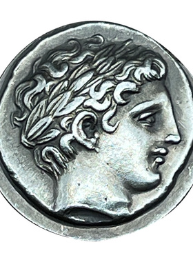 希腊古币饰品纯银硬币项链狮子座