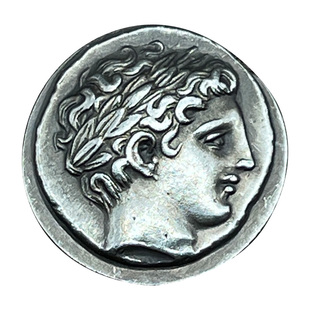 古希腊饰品马其顿纯银币太阳神阿波罗狮子座复刻古币吊坠星座礼物