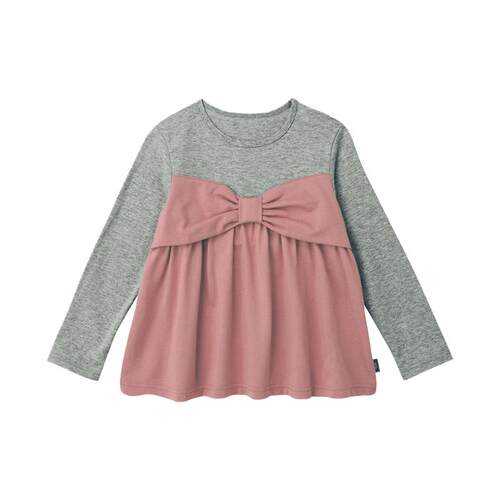 千趣会童装26春秋款女童打底衫假两件日系可爱儿童T恤