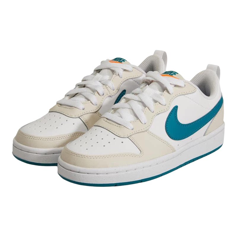 耐克Nike板鞋新款Court大童鞋白绿运动休闲鞋小白鞋女 BQ5448-017
