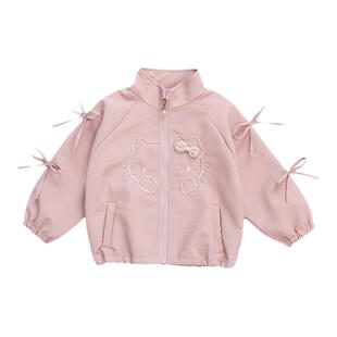 女童外套春秋款2026新款小童洋气女宝宝春装时髦上衣儿童春季皮衣