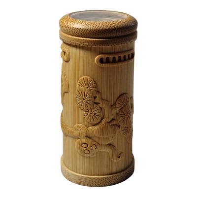 天然玉竹根雕刻竹雕把玩蛉子筒万体虫具鸣虫蛐蛐蝈蝈笼罐盒摆件