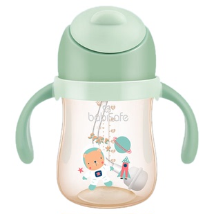 安儿欣学饮杯婴儿防漏防呛水杯宝宝水杯重力球ppsu带阀吸管杯防摔