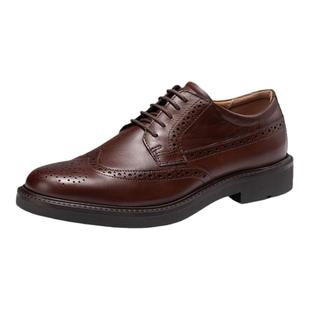 ECCO爱步圆头雕花婚鞋 真皮布洛克皮鞋商务鞋男 都市伦敦525614