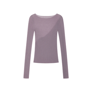 里性 LIVARY MIO 晨雾绵羊毛衫上衣性感微透套头打底针织衫保暖衣