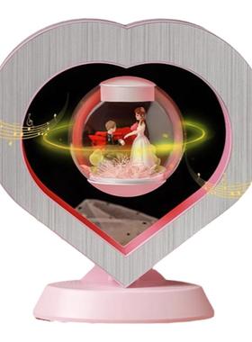 磁悬浮永生花摆件智能AI蓝牙音响