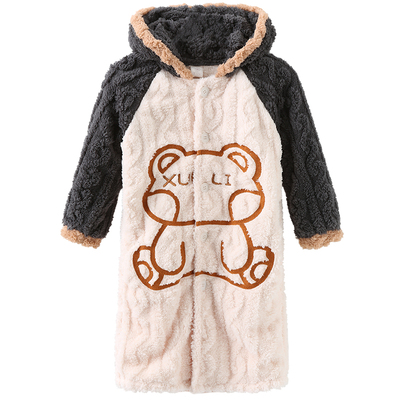 雪俐法兰绒儿童冬季保暖家居服